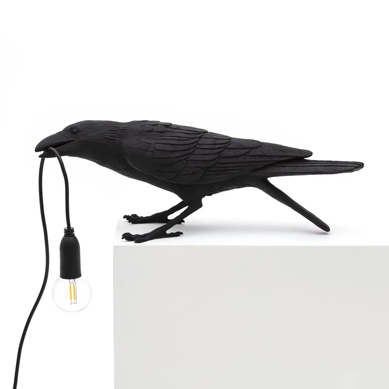Bird Lamp Nero Playing Spedizione Espresso