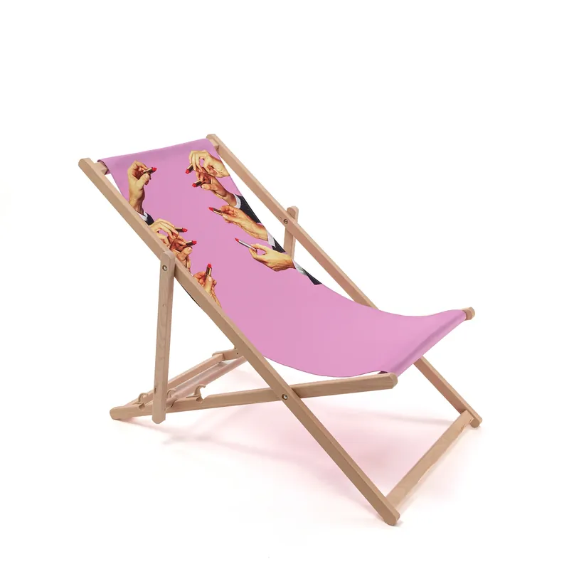 Popolare Sdraio Pieghevole Lipstick Pink