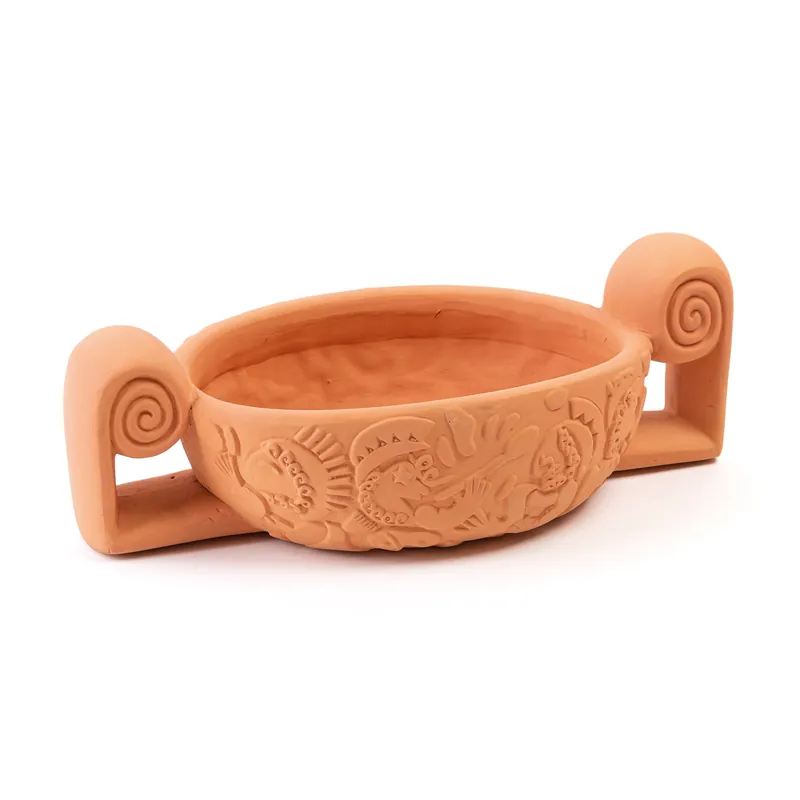 Magna Graecia Vaso Centrotavola in Terracotta Di Tendenza
