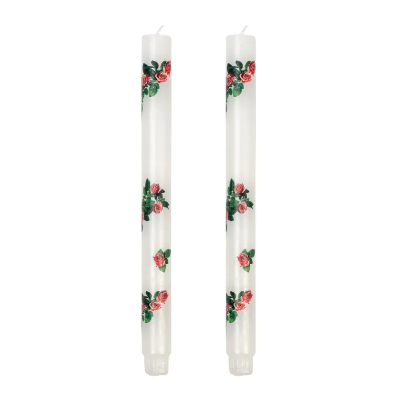 TOILETPAPER Set di 2 candele a stelo ROSE Promo Stagionale