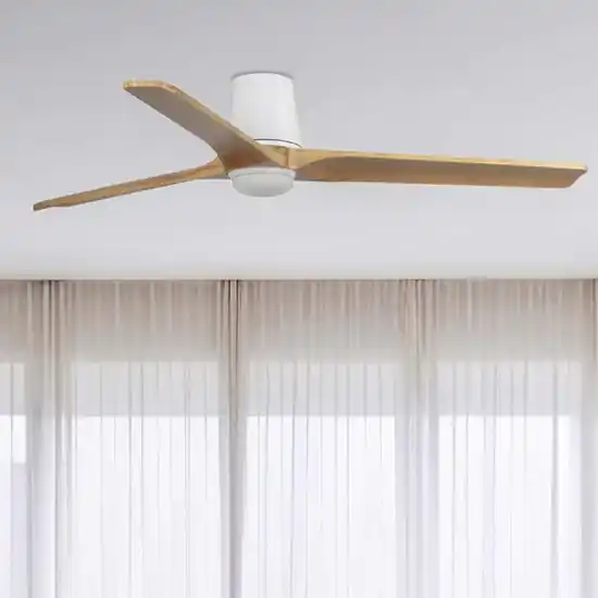 Bestseller Ventilatore da soffitto con luce led cct bianco e legno chiaro con telecomando 28mq