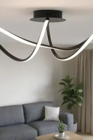 Occasione Imperdibile Plafoniera design moderno nera led 3000k per soggiorno