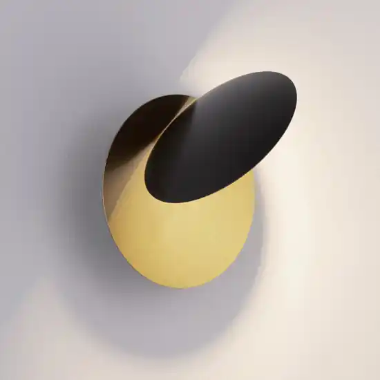 Professionale Applique da parete led 3000k orientabile nera e oro