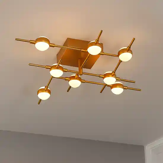 Plafoniera moderna design minimal oro led 3000k Ultime Pezzi