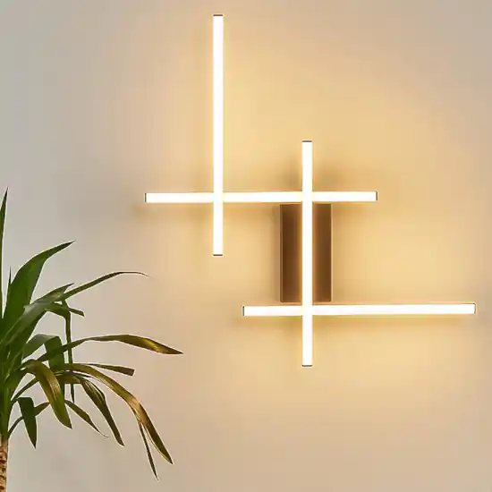 Applique da parete led 3200k design moderno nera Spedito Oggi