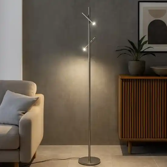 Ultimissimo Modello Gpit40 gea luce lampada da terra tortora led 3000k orientabili e dimmerabili