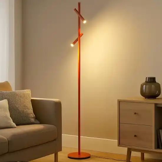 Occasione Imperdibile Gea luce gpi lampada da terra moderna doppio led 3000k orientabile arancione