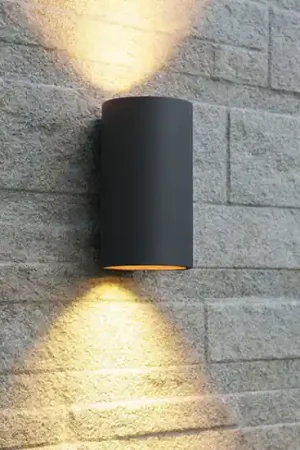 Affare Applique nera e oro da esterno led 12w 3000k biemissione ip54