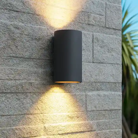 Affare Applique nera e oro da esterno led 12w 3000k biemissione ip54
