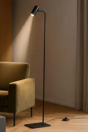 Ideal lux ginger pt1 lampada da terra nera luce orientabile Ultimissimo Modello