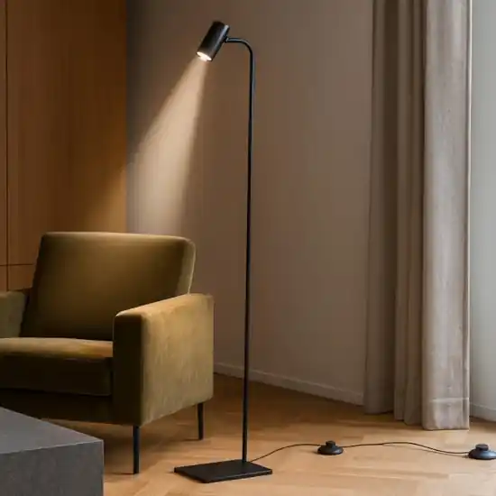 Ideal lux ginger pt1 lampada da terra nera luce orientabile Ultimissimo Modello