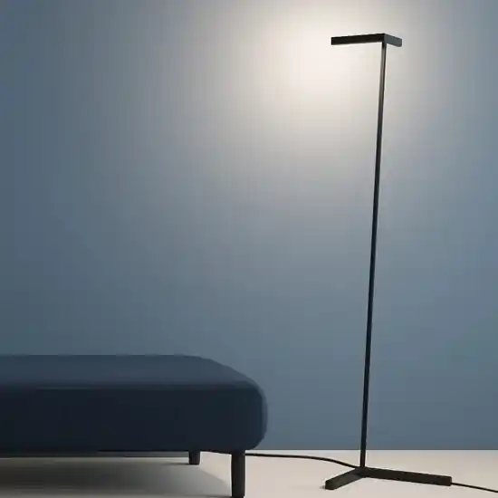 Lampada da terra nera moderna led 20w 3000k dimmerabile fp Promozione Esclusiva