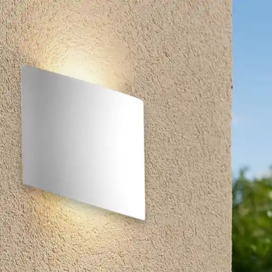 Applique per esterno moderna bianco led 10w 3000k fp Pagamento Sicuro