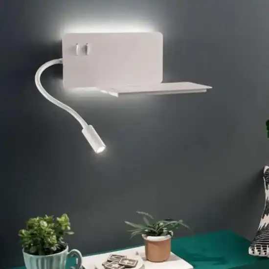 Spedito Oggi Ondaluce ap flat applique per camera da letto bianca multifunzione sinistra led