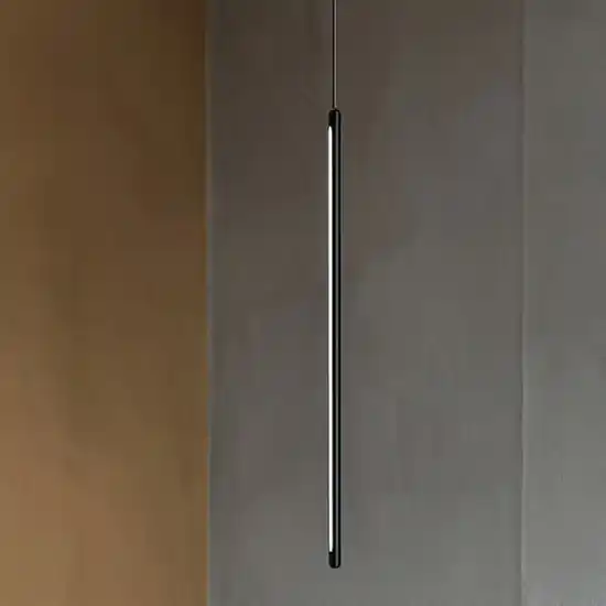 Novità Ondaluce so genius v nero lampada a sospensione cilindro led