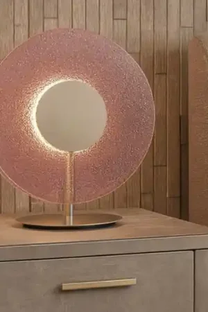 Abat jour per cameretta ondaluce lt candy vetro rosa led moderna Prezzo Scontato