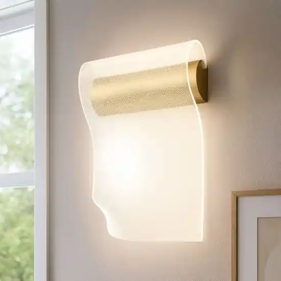 Applique dorato con vela led trasparente design moderna Bestseller