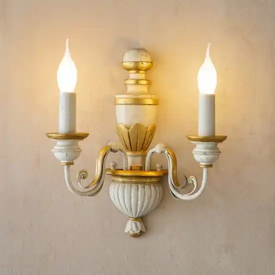 Ideal lux firenze ap2 applique due luci bianca e oro Affare
