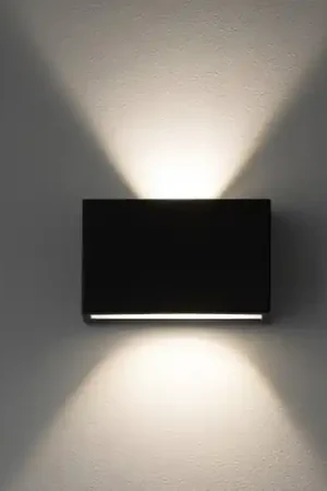 Novità Applique nero bi emissione box w2 led 10w 2700k linea light