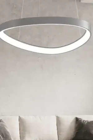 Lampadario bianco vivida lifering led 48w 3000k 4000k per soggiorno moderno dimmerabile Solo Oggi