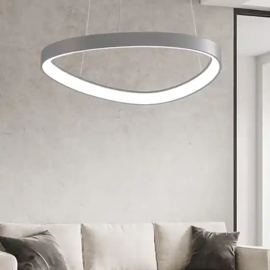 Lampadario bianco vivida lifering led 48w 3000k 4000k per soggiorno moderno dimmerabile Solo Oggi