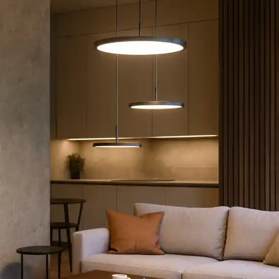 Lampadario moderno per soggiorno led 45w 3000k 4000k nero vivida Prezzo Scontato