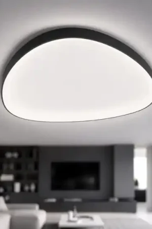 Offerta Lampo Plafoniera nera vivida lifering led 60w 3000k 4000k moderna