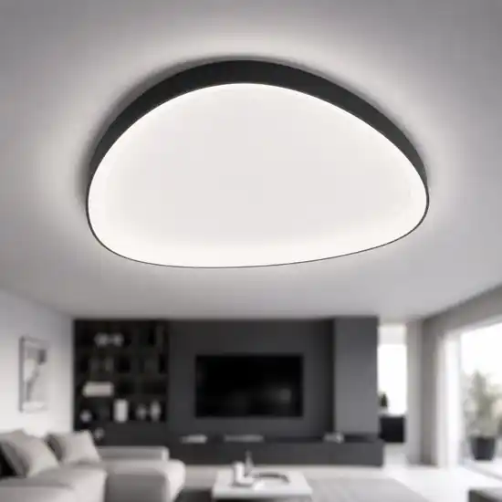 Offerta Lampo Plafoniera nera vivida lifering led 60w 3000k 4000k moderna