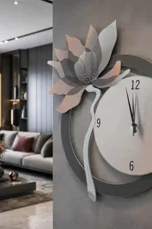 Promozione Esclusiva Orologio da parete fiore moderno cipria con strass bongelli preziosi
