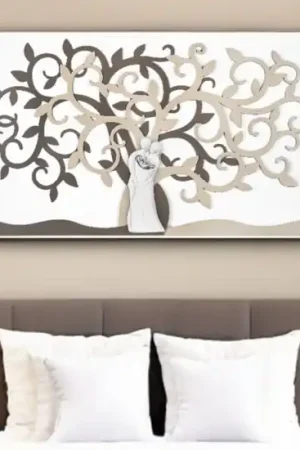Affare Bongelli preziosi quadro capezzale sacra famiglia moderna 110x60 nocciola