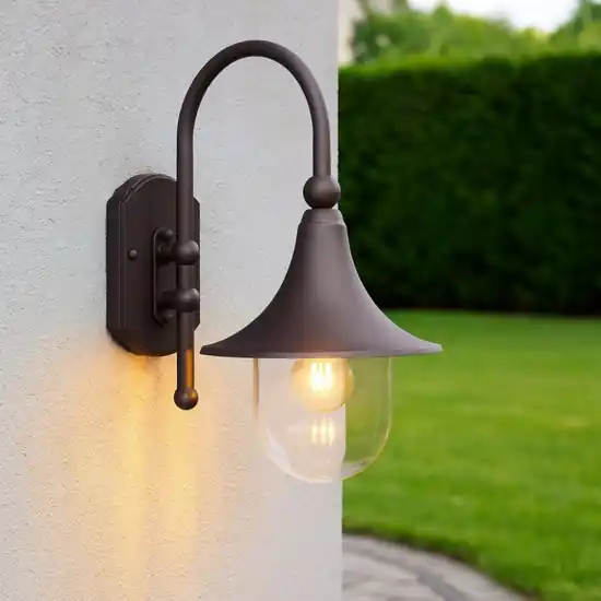 Miglior Prezzo Cima ap1 applique lanterna da esterno marrone ideal lux