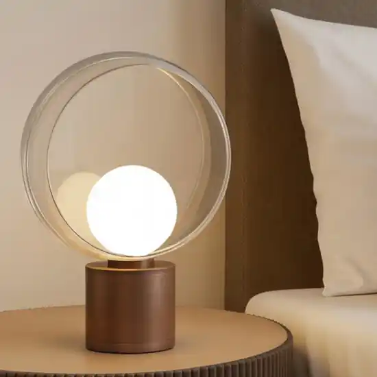 Saldi Lampada da comodino vivida cosmit marrone design moderna