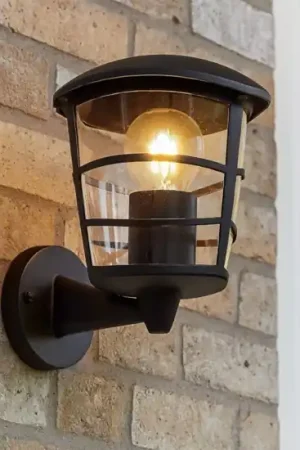 Offerta Lampo Applique da esterno lanterna nera aloria eglo