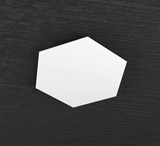 Top light hexagon placca metallica decorativa bianca Offerta Del Giorno