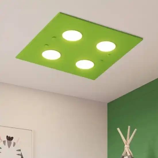 Spedizione Espresso Top light path plafoniera quadrata in vetro verde