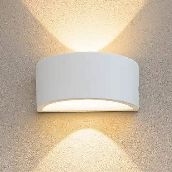 Rex-2 ap1 applique curvo bianco da esterno ip44 ideal lux Pagamento Sicuro