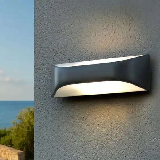 Scelto Dai Clienti Applique da esterno antracite e27 led luce biemissione