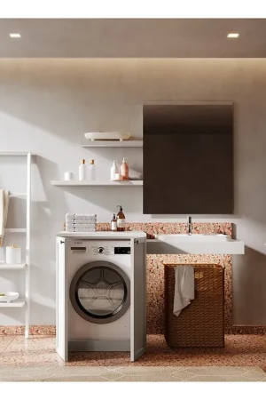 EBAN modulo Lavanderia con coprilavatrice e lavabo Acquista Ora