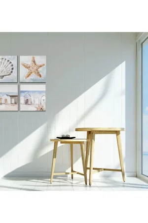 Super Prezzo Set 2pz dipinto a mano per cucina con tema marino "Seafloor" 30x30