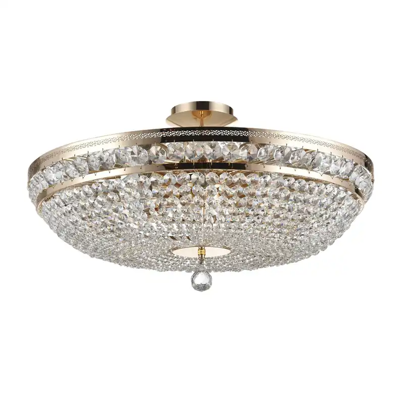 Nuovo Arrivo Lampadario classico grande con pendenti in cristallo e struttura in metallo - 60W - IP20
