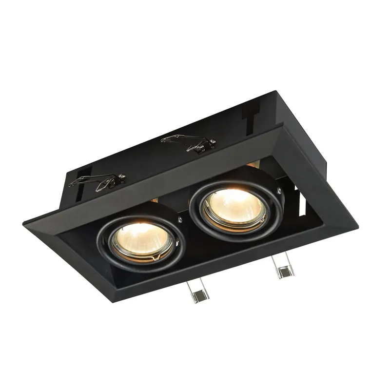 Saldi Faretti da incasso con doppio faretto e struttura in metallo - 50W - IP20