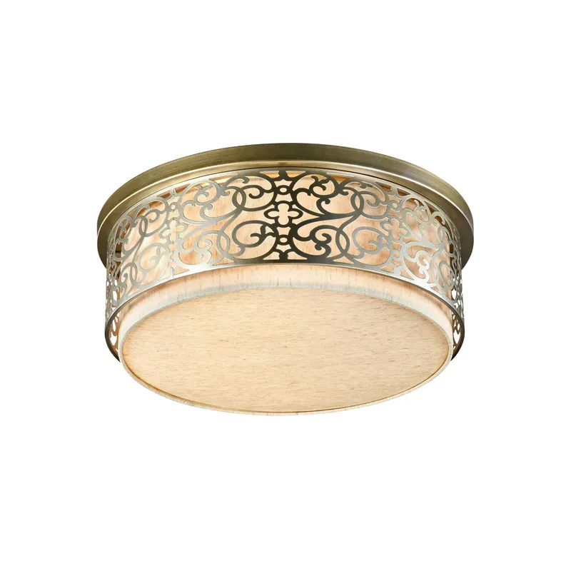 Lampada da Soffitto classica struttura in metallo e paralume in tessuto - 60W - IP20 Promozione Esclusiva