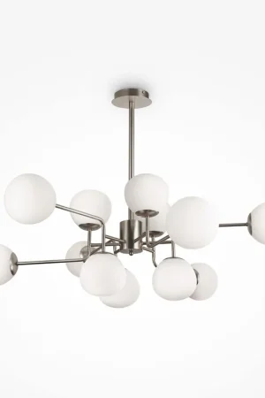 A Buon Prezzo Lampadario moderno altezza regolabile struttura in metallo e diffusori in vetro - 40W - IP20