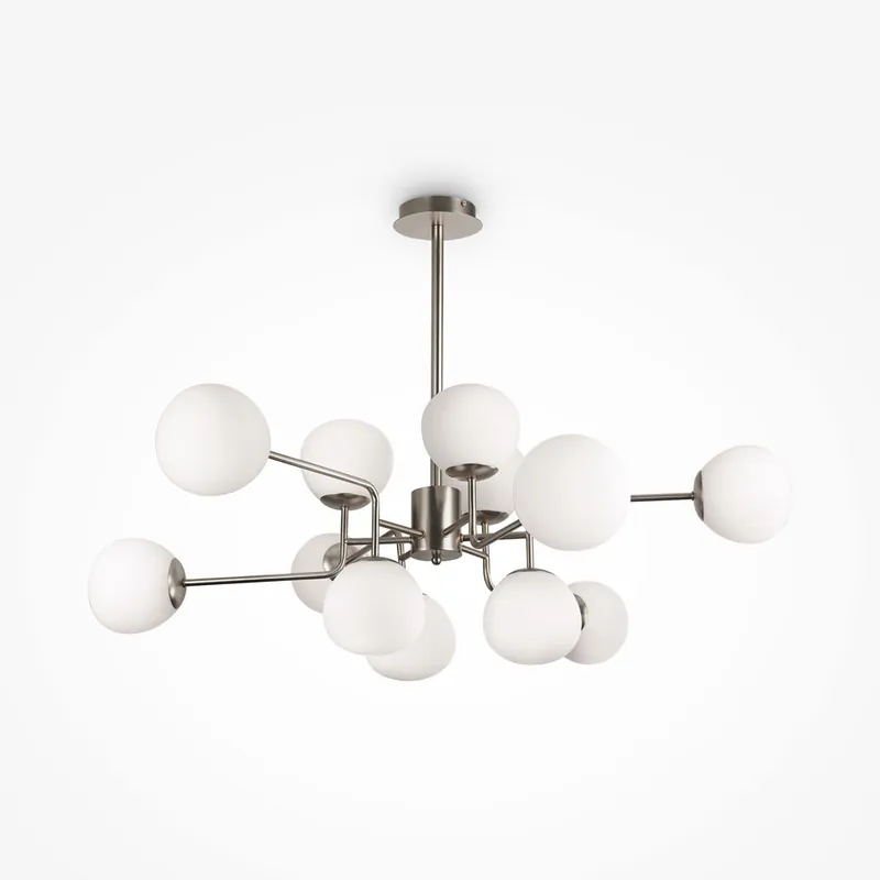 A Buon Prezzo Lampadario moderno altezza regolabile struttura in metallo e diffusori in vetro - 40W - IP20