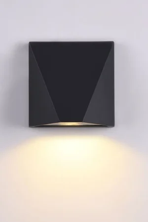 Vendita Finale Applique da esterni con struttura in metallo diffusore in vetro con lampada LED - 6W - Lumen 540 - 3000k Luce Calda - IP54