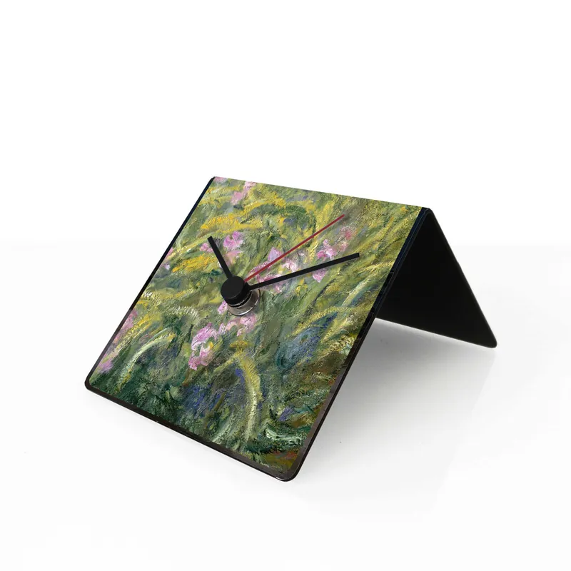 Economico Orologio da tavolo e da scrivania in metallo con magneti e calendario "MONET"