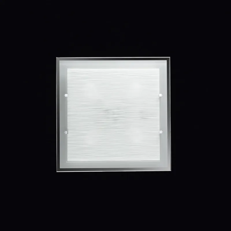 Plafoniera quadrata grande di design moderno in vetro satinato - 40W - IP20 Spedizione Espresso