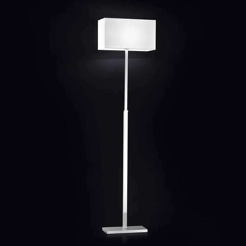 Pagamento Sicuro Piantana dal design moderno in cromo spazzolato con paralume in pvc - 60W - IP20