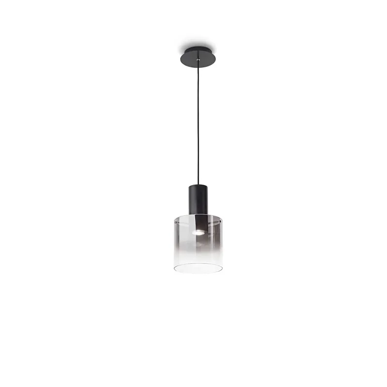 Promo Stagionale Sospensione moderna con faretto in alluminio oro spazzolato e vetro - 35W - IP20