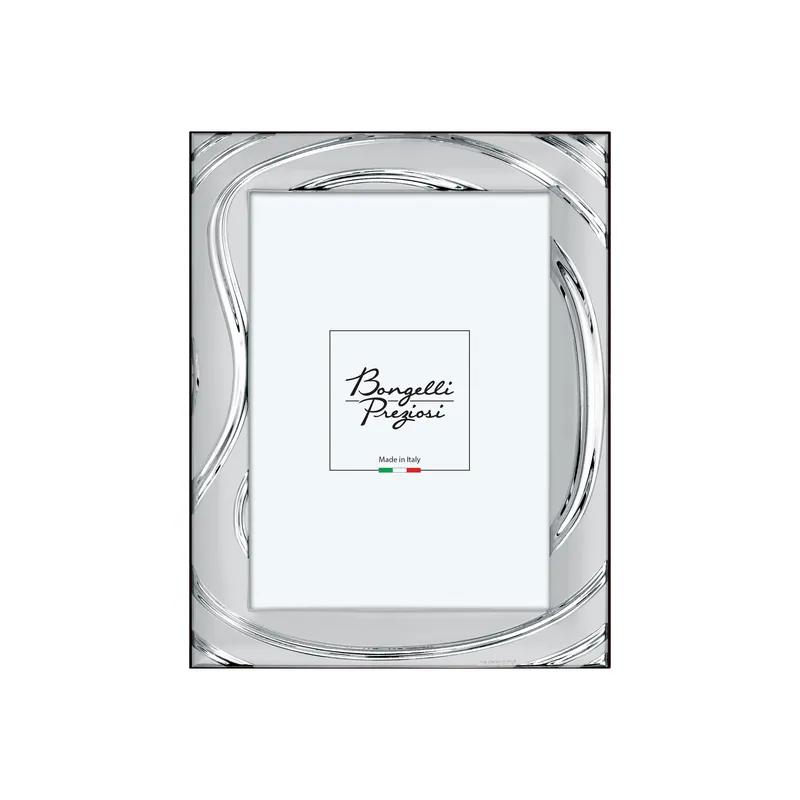 Portafoto da tavolo con cornice dal design moderno in argento - Foto 13x18 Occasione